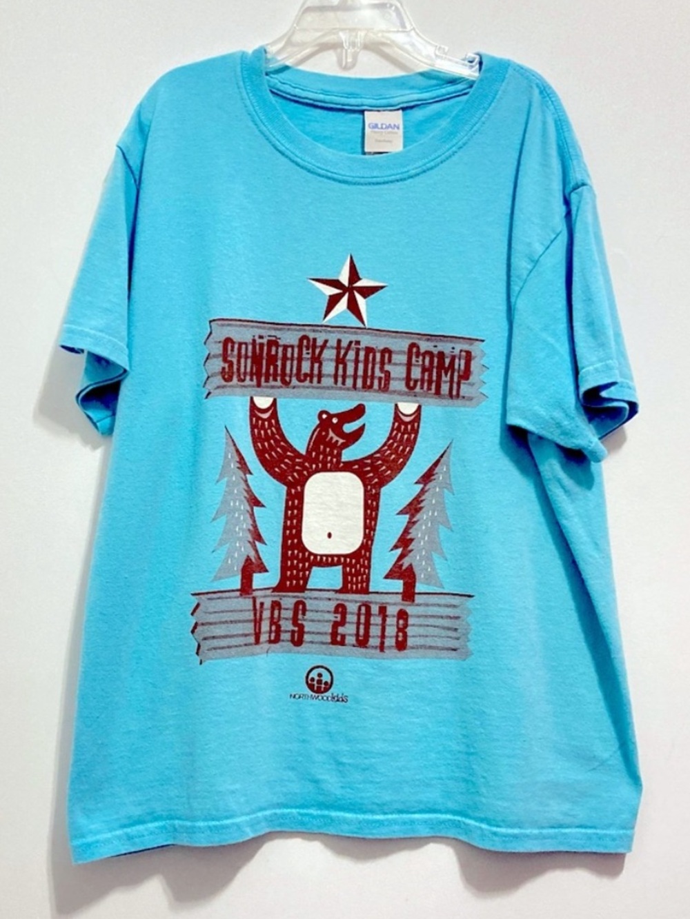 Summer Camp Blue Cotton Tee Shirt